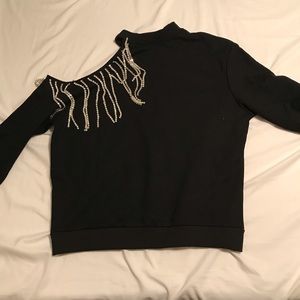 Women cold shoulder sweatshirt